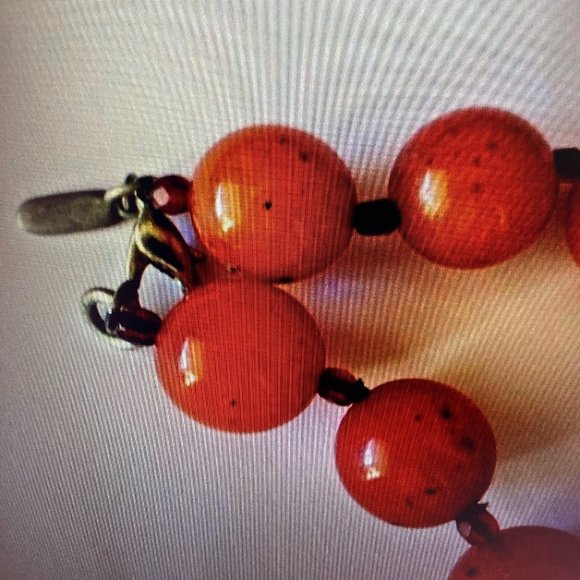 vintage authentic ben amun red graduated ball bead strand necklace - Picture 7 of 7